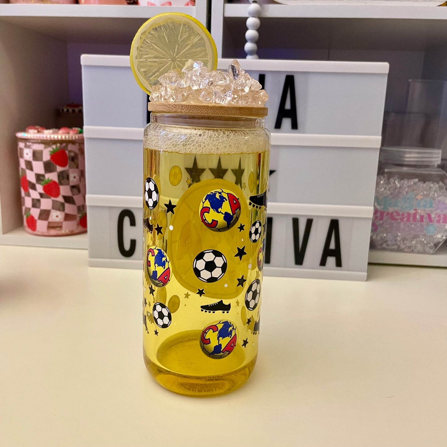 CA 16oz snow globe cup