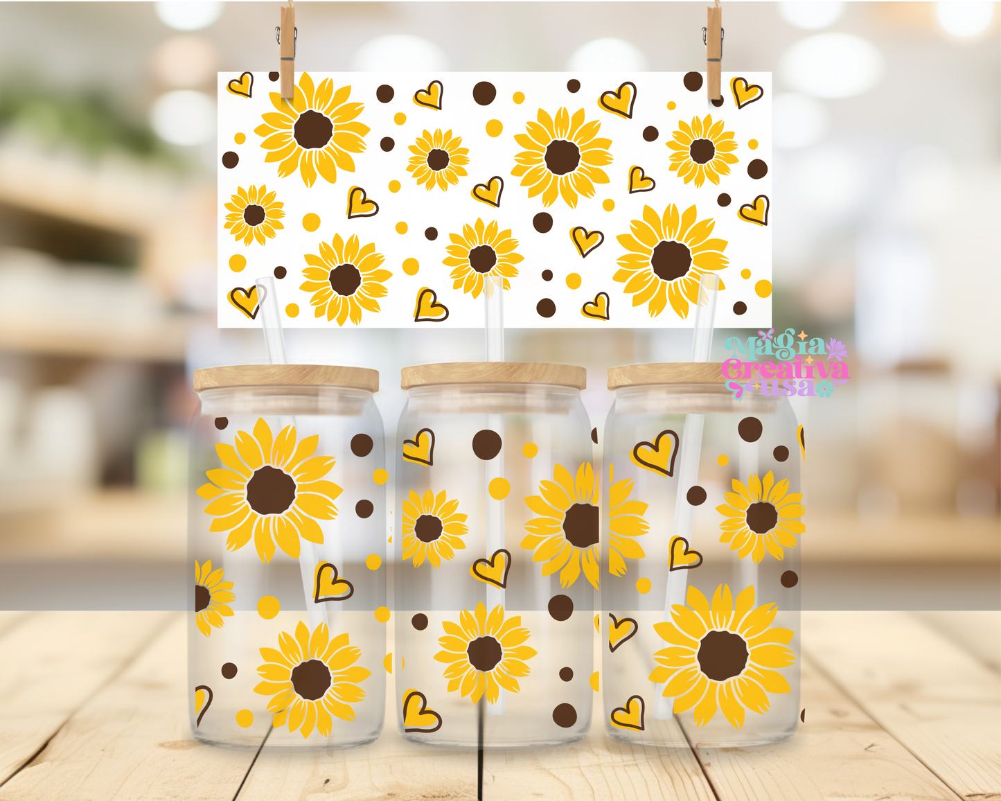 sunflower uvdtf wrap