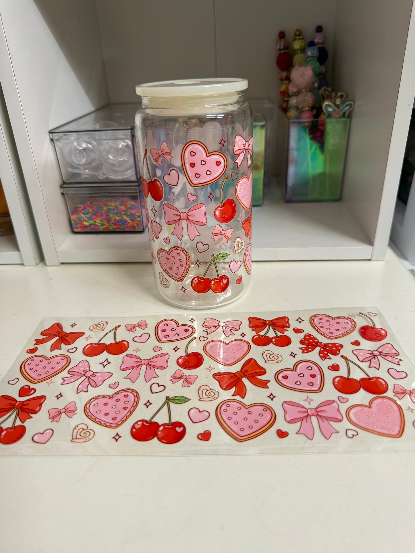 Cherry and heart uvdtf wrap