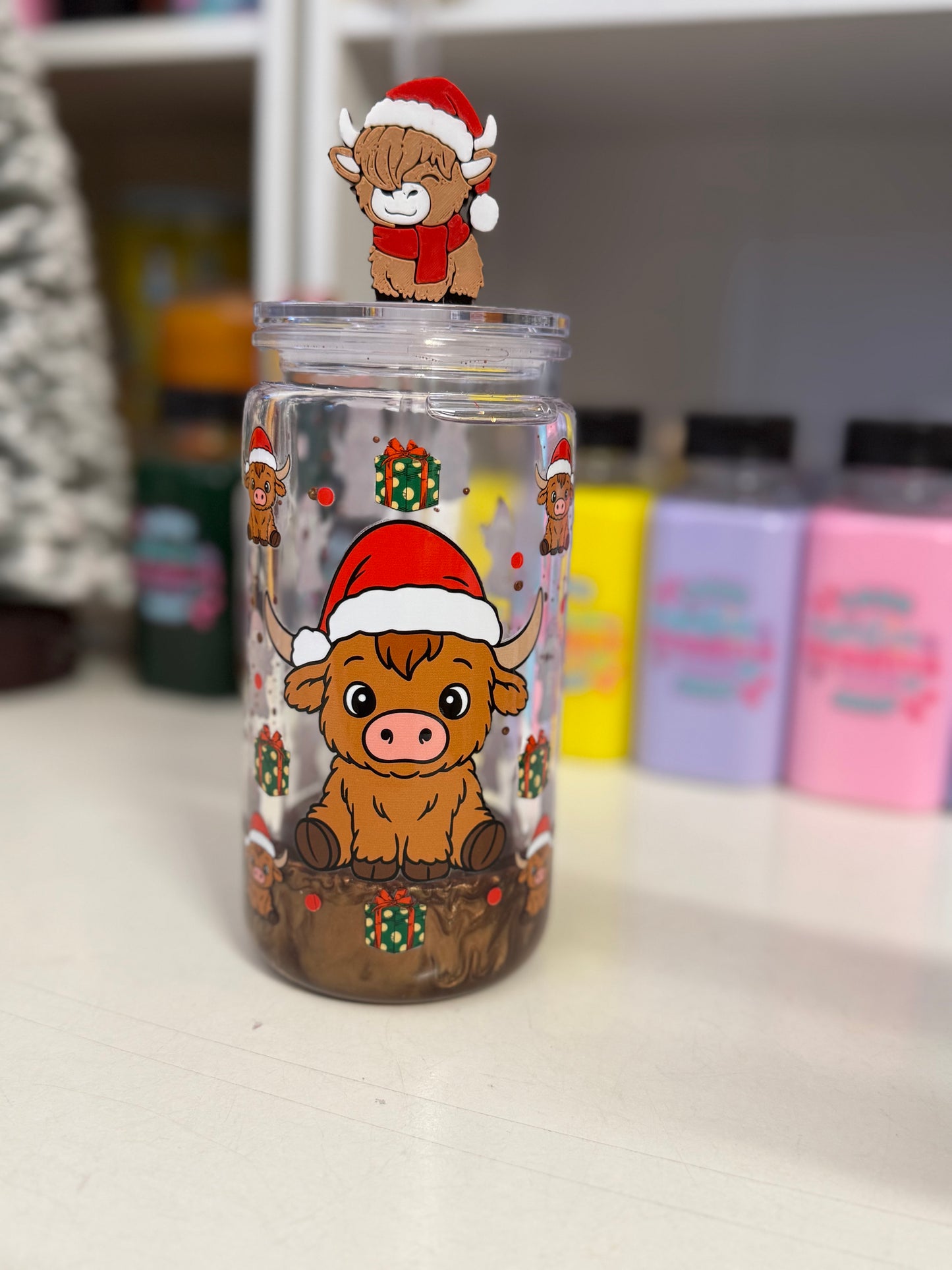 Kit snow globe & Straw topper