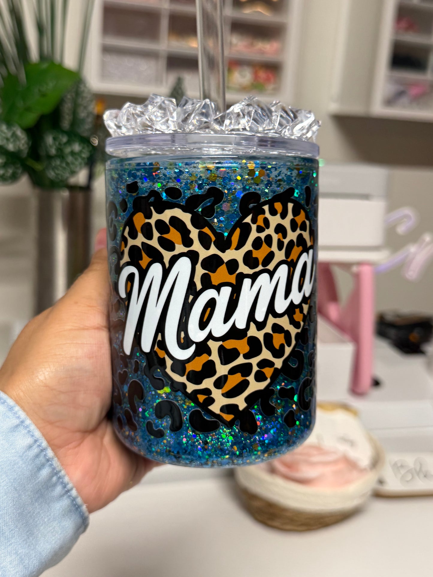 Mama snow globe mug 17oz
