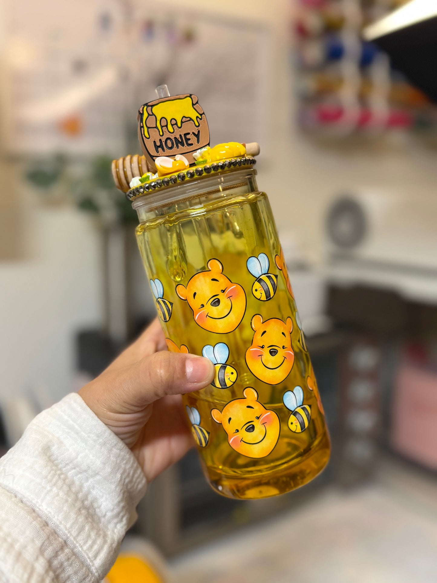 honeycomb 3D straw topper