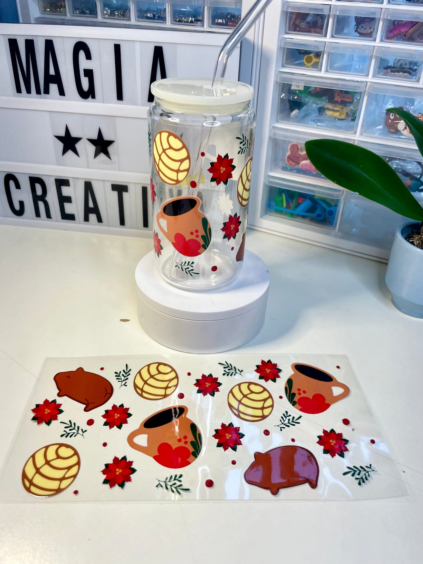 Noche buena uvdtf wrap