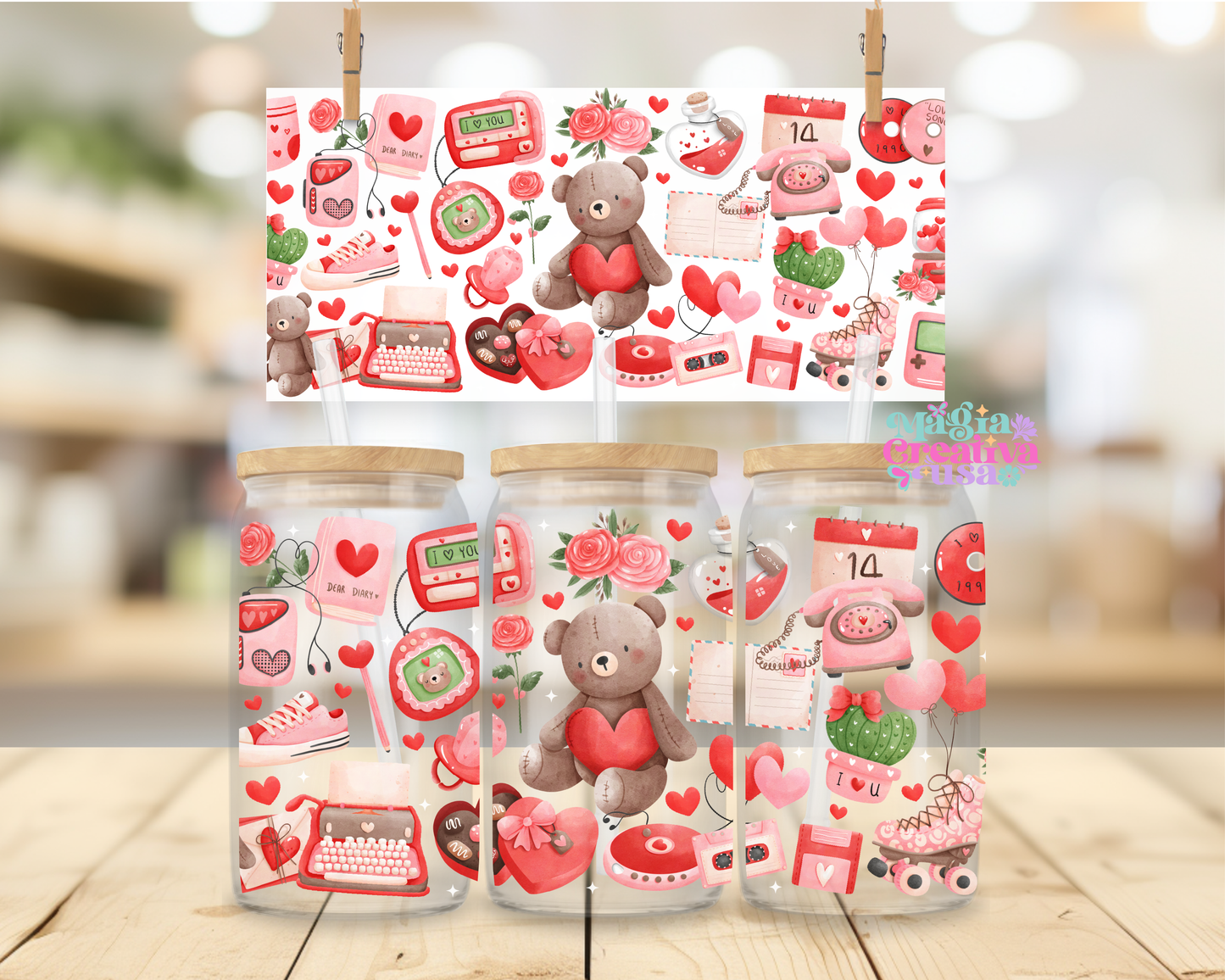 Bear & chocolate uvdtf wrap