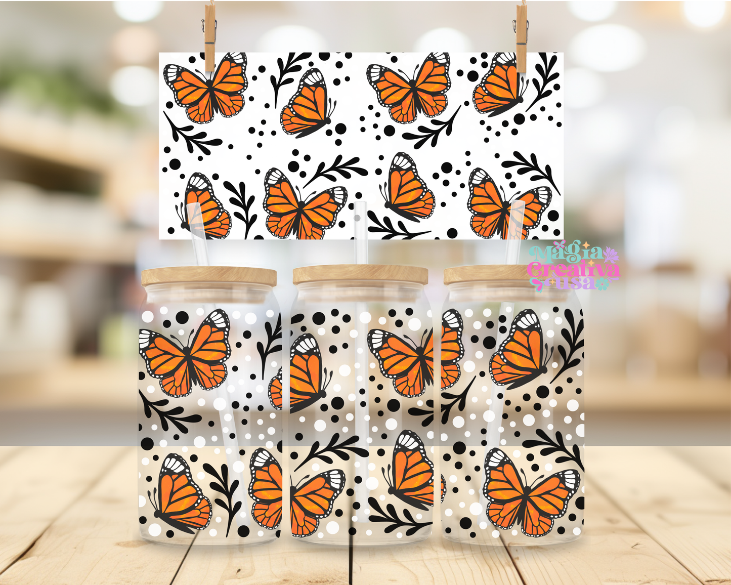 Butterfly uvdtf wrap
