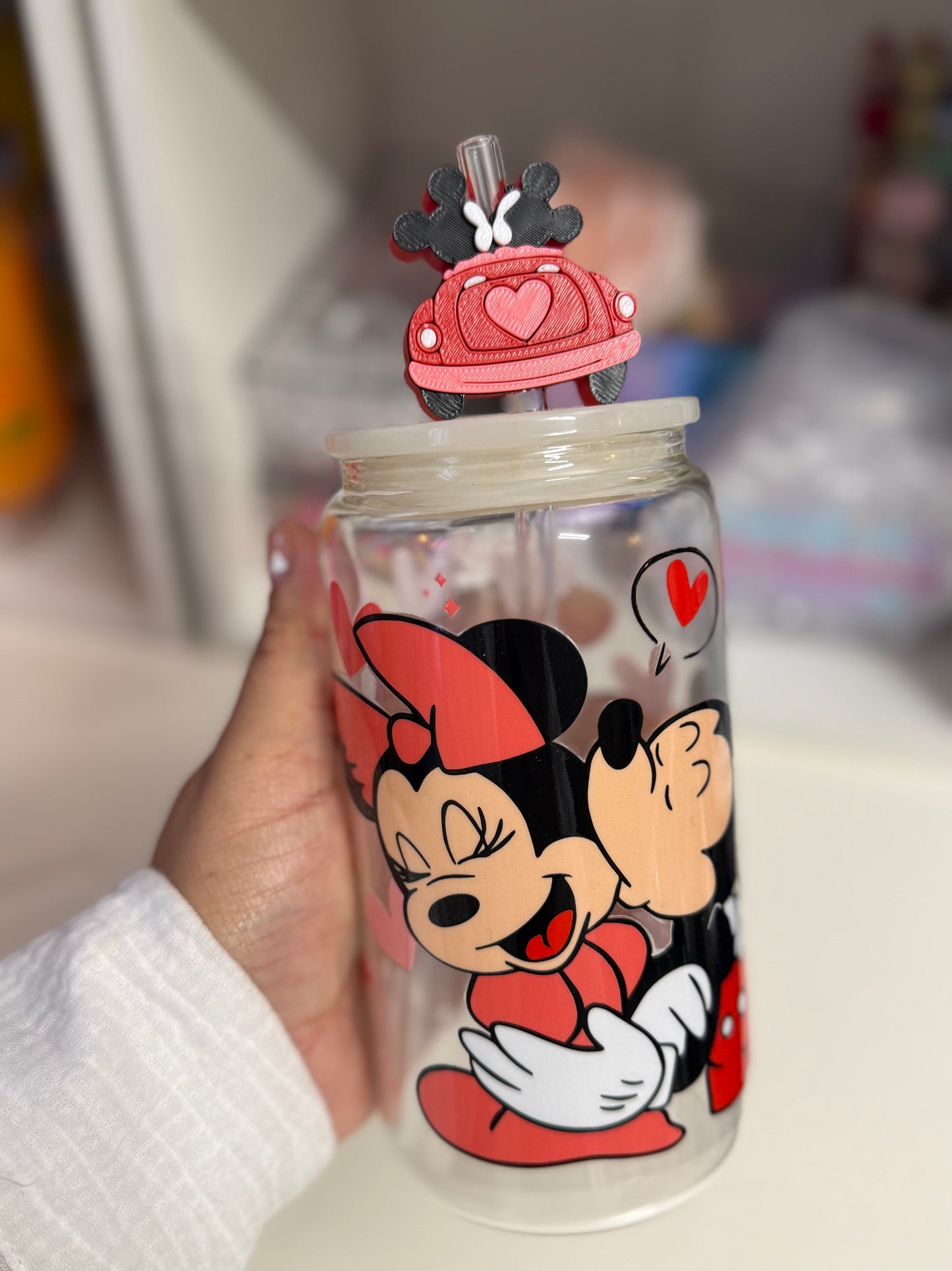 Love mouse 3 D straws toppers
