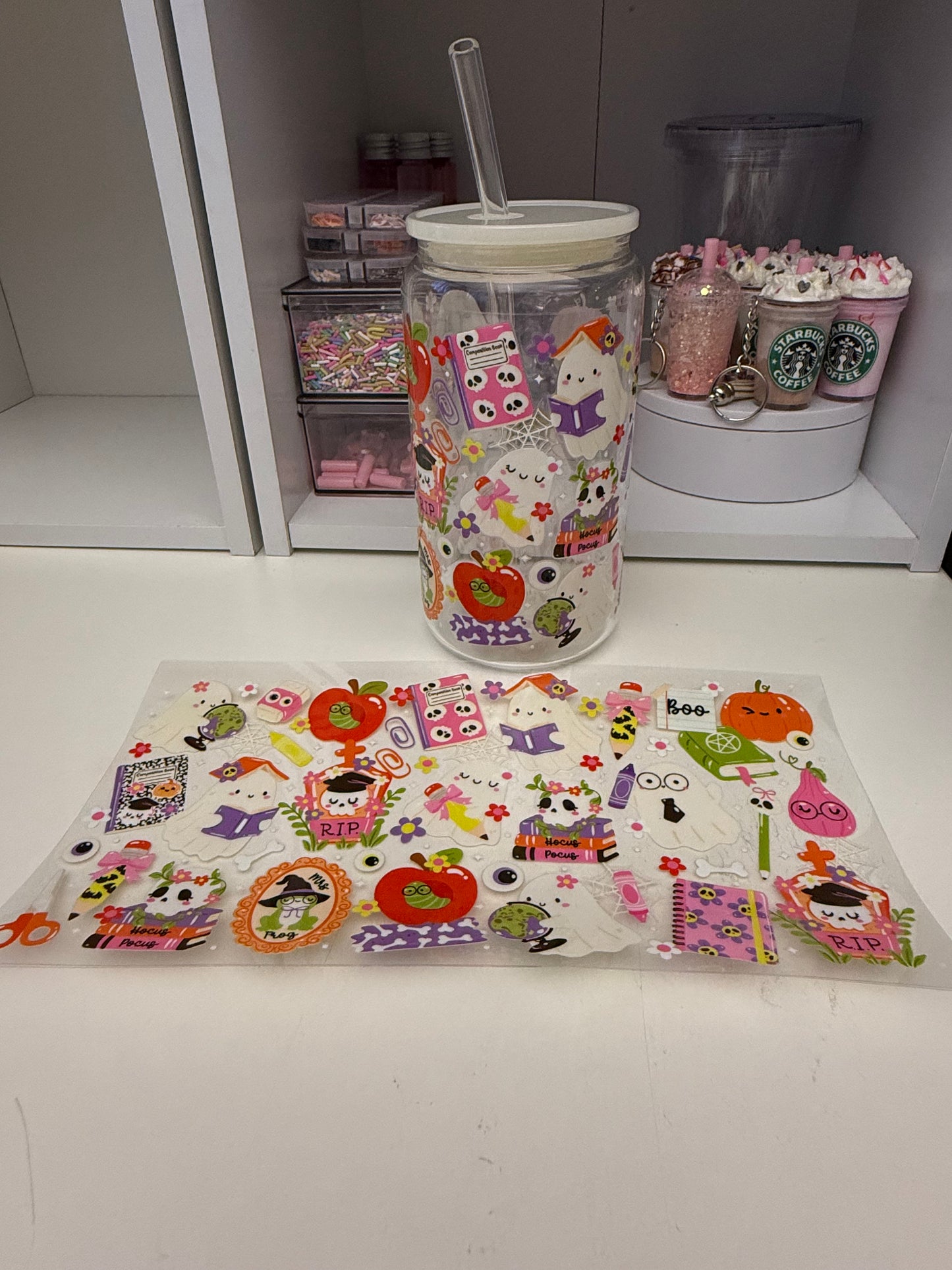 Ghosts and books uvdtf wrap