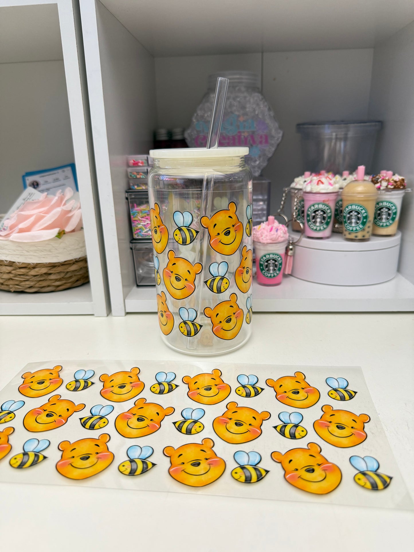 Bee bear uvdtf wrap