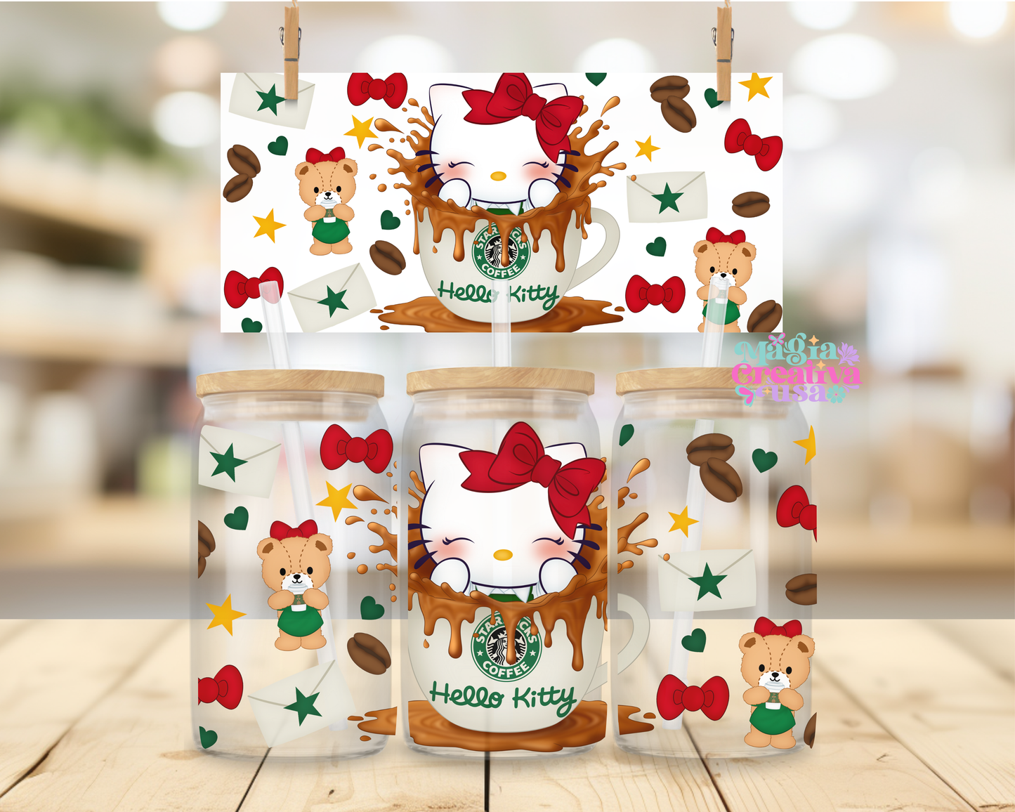 Mug & cat uvdtf wrap