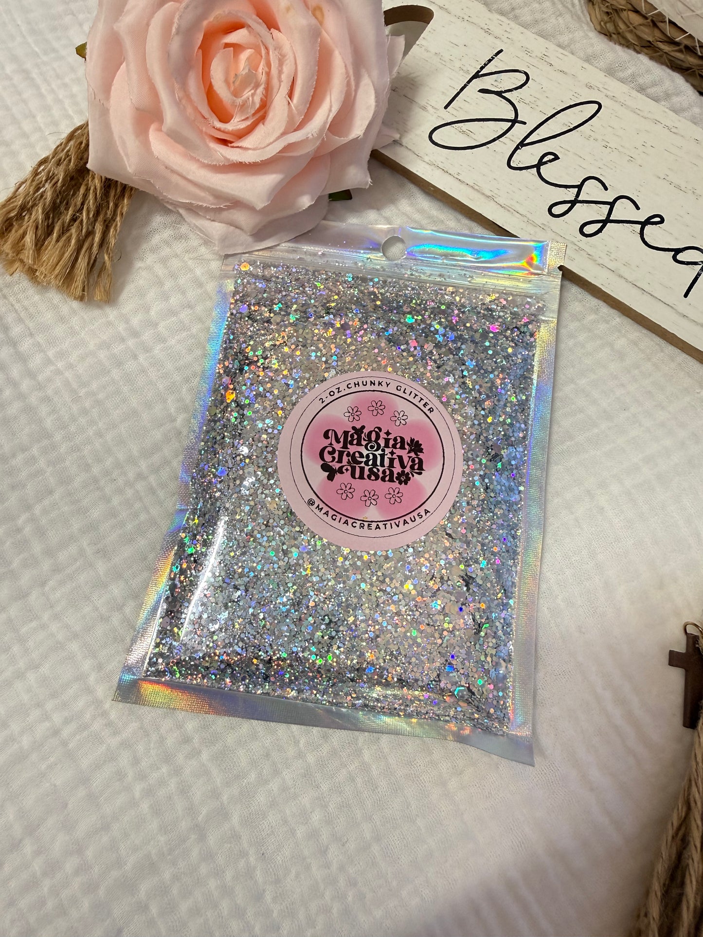 Silver 2oz glitter