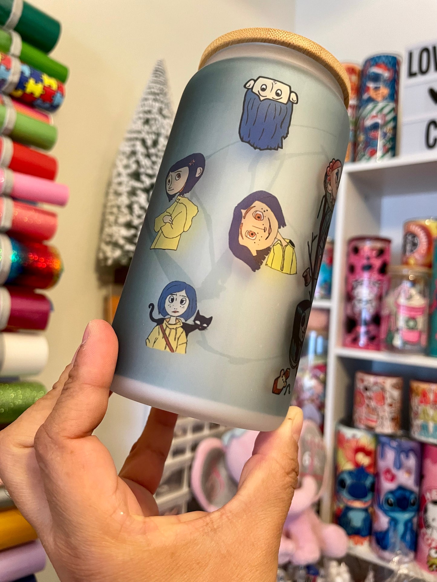 Coraline can glass 16 oz.