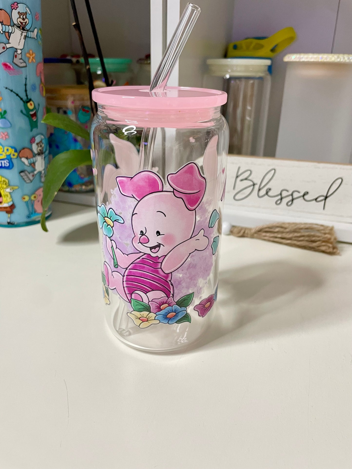 Puerquito Can Glass 16oz