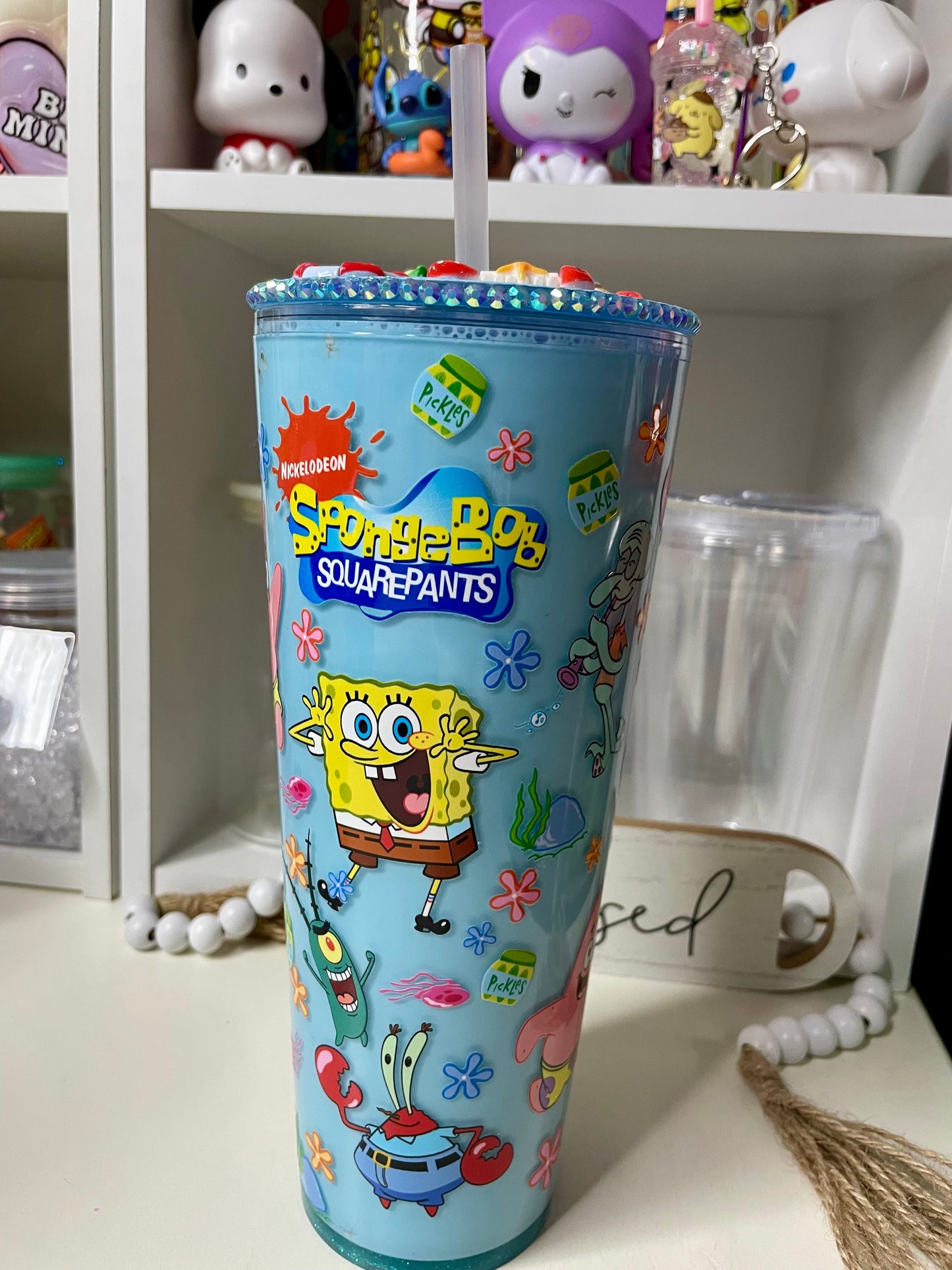 Sponge Bob snow globe tumbler 24oz.