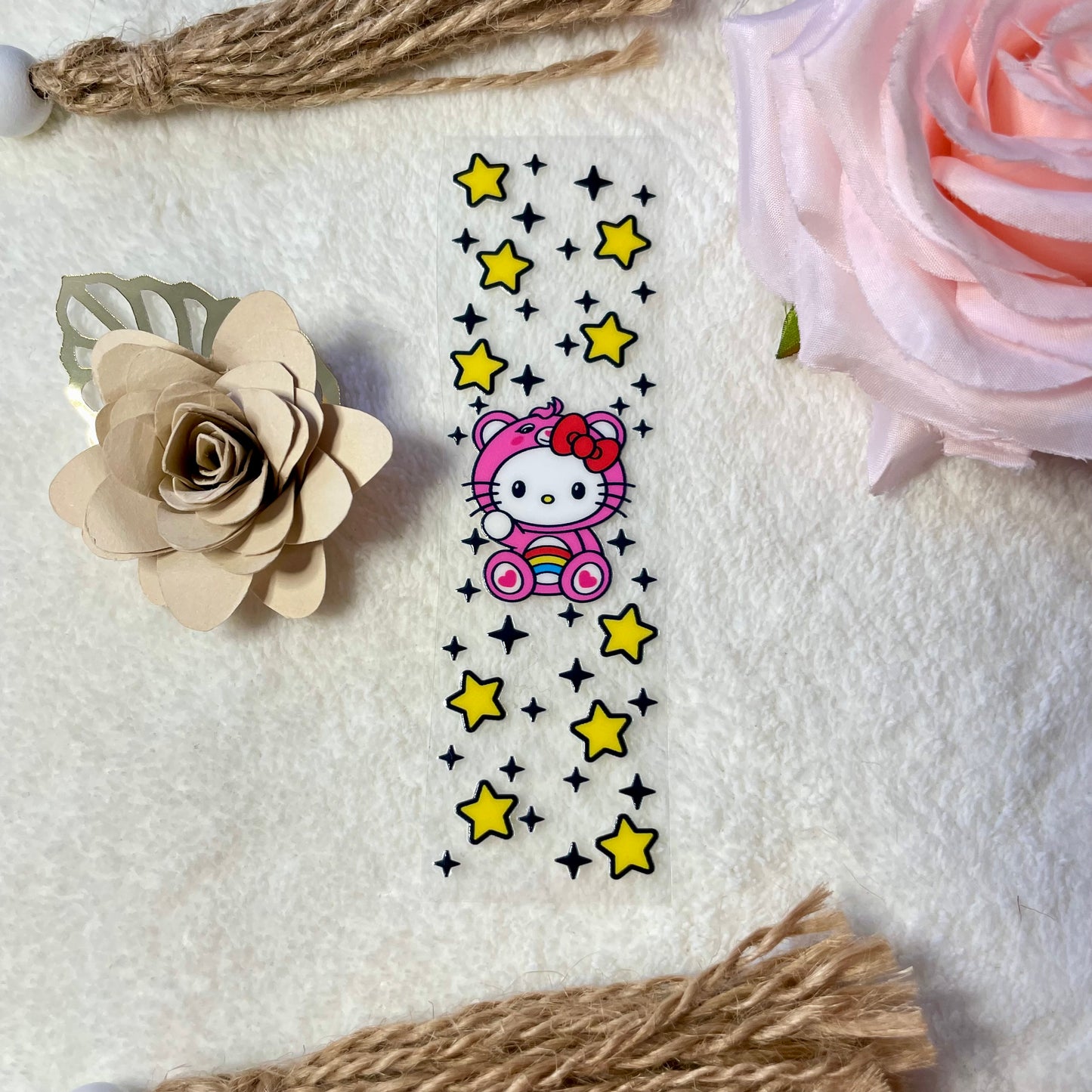 Colorful kitten uvdtf pen wrap