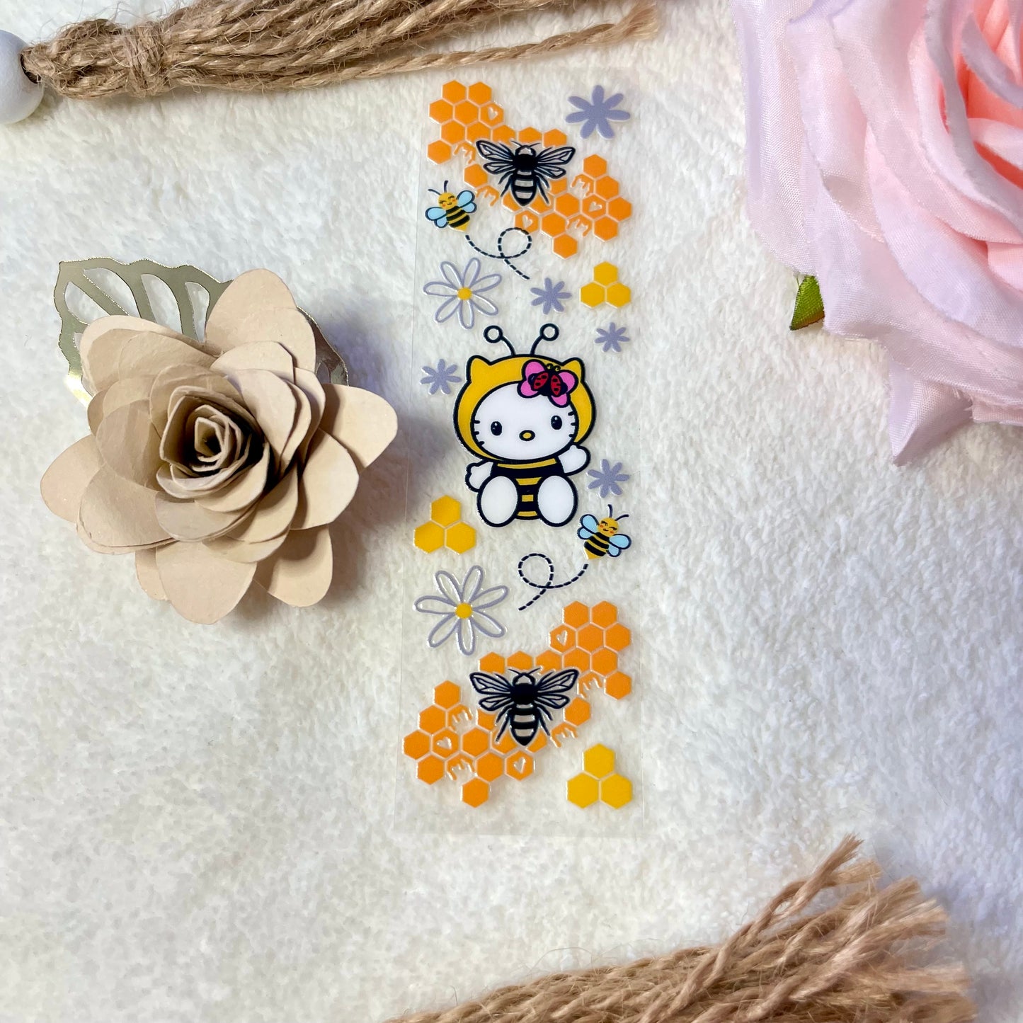 Bee kitten uvdtf pen wrap