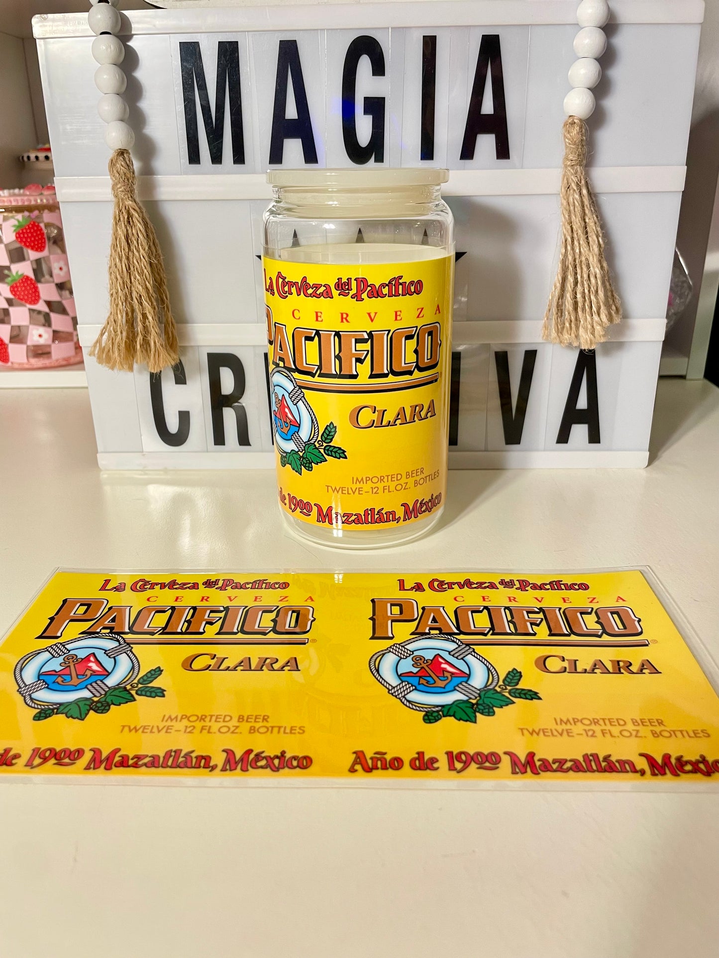 Yellow drink uvdtf wrap