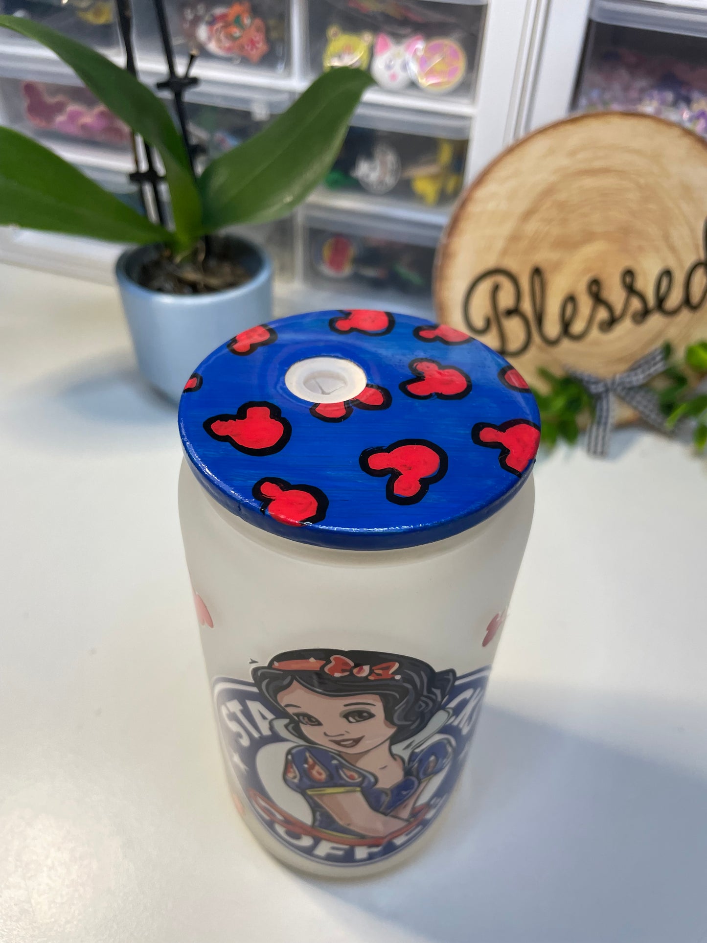 Snow withe can glass 16oz.
