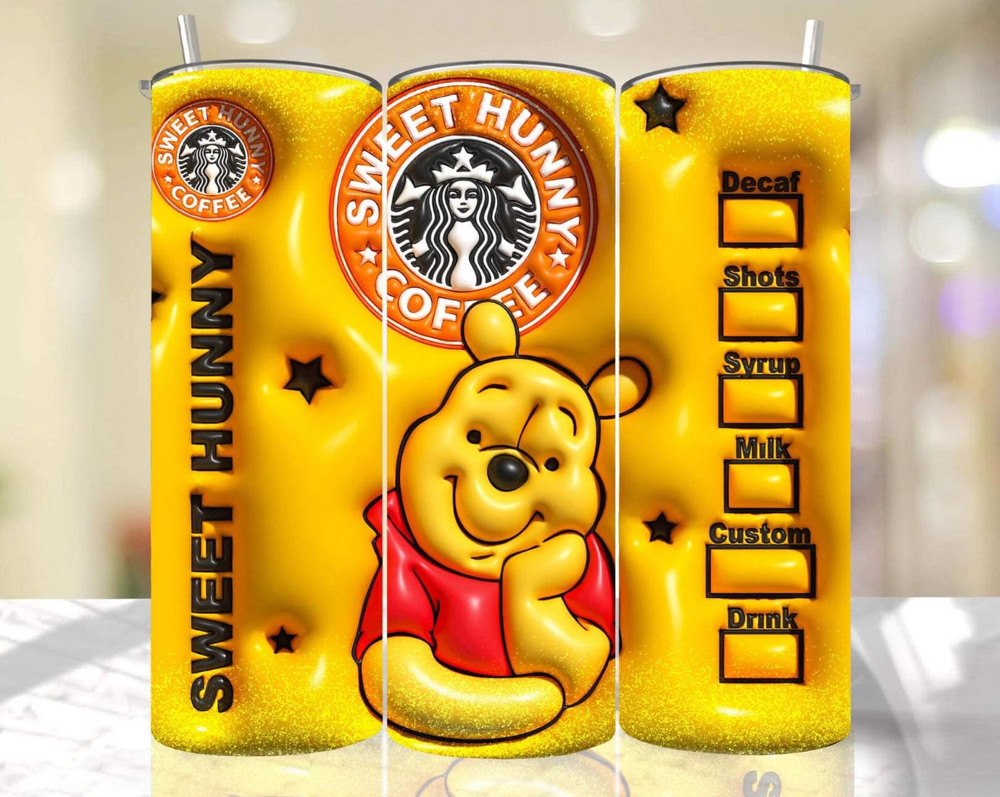 Winnie Pooh Skinny Tumbler 20oz.