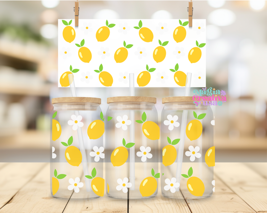 Lemon and flower uvdtf wrap