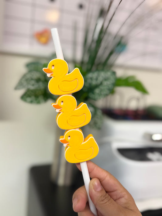 Duck 3D straw topper