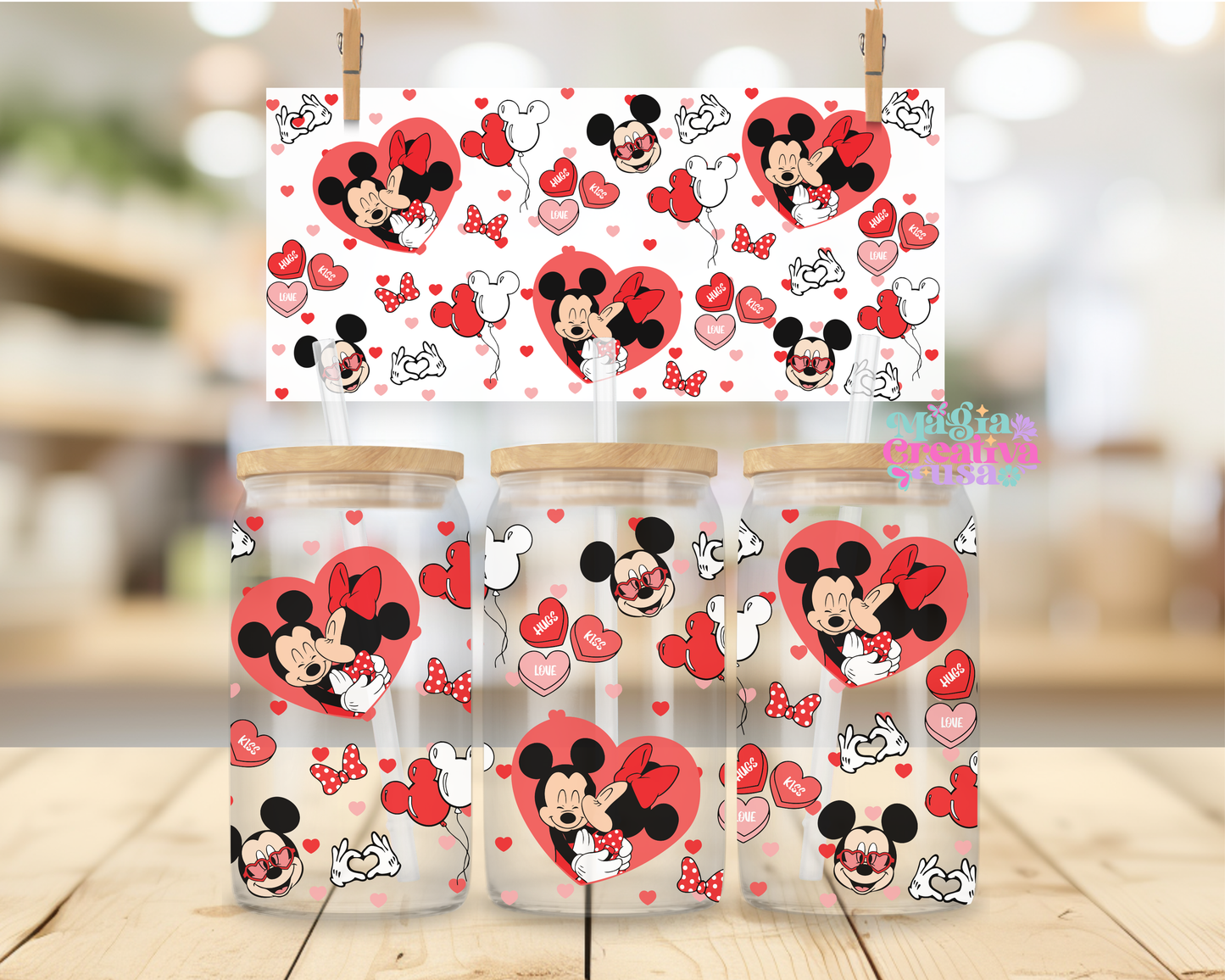 Heart minie uvdtf wrap