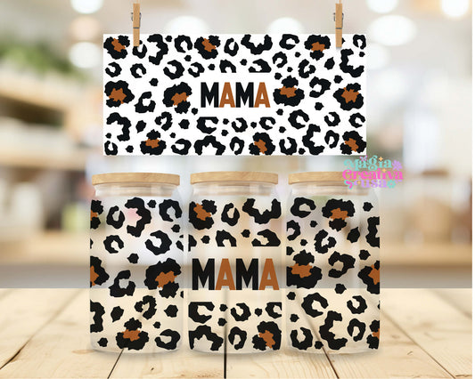 Mamá leopardo uvdtf wrap