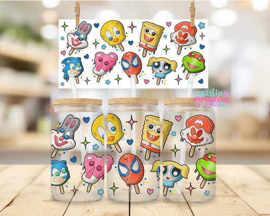 Characters Popcicle uvdtf wrap