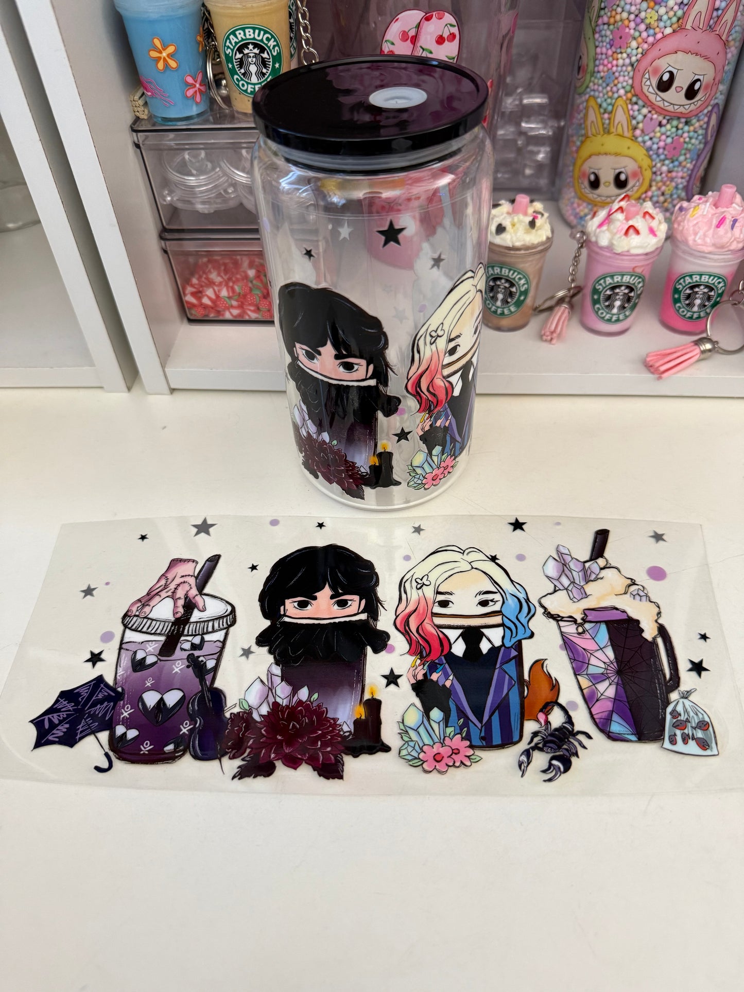 Horror coffee uvdtf wrap