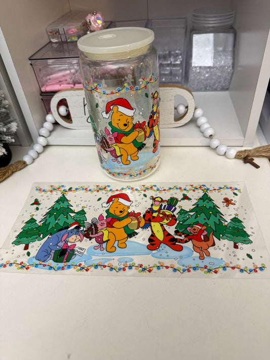 Poohxmas& friends uvdtf wrap