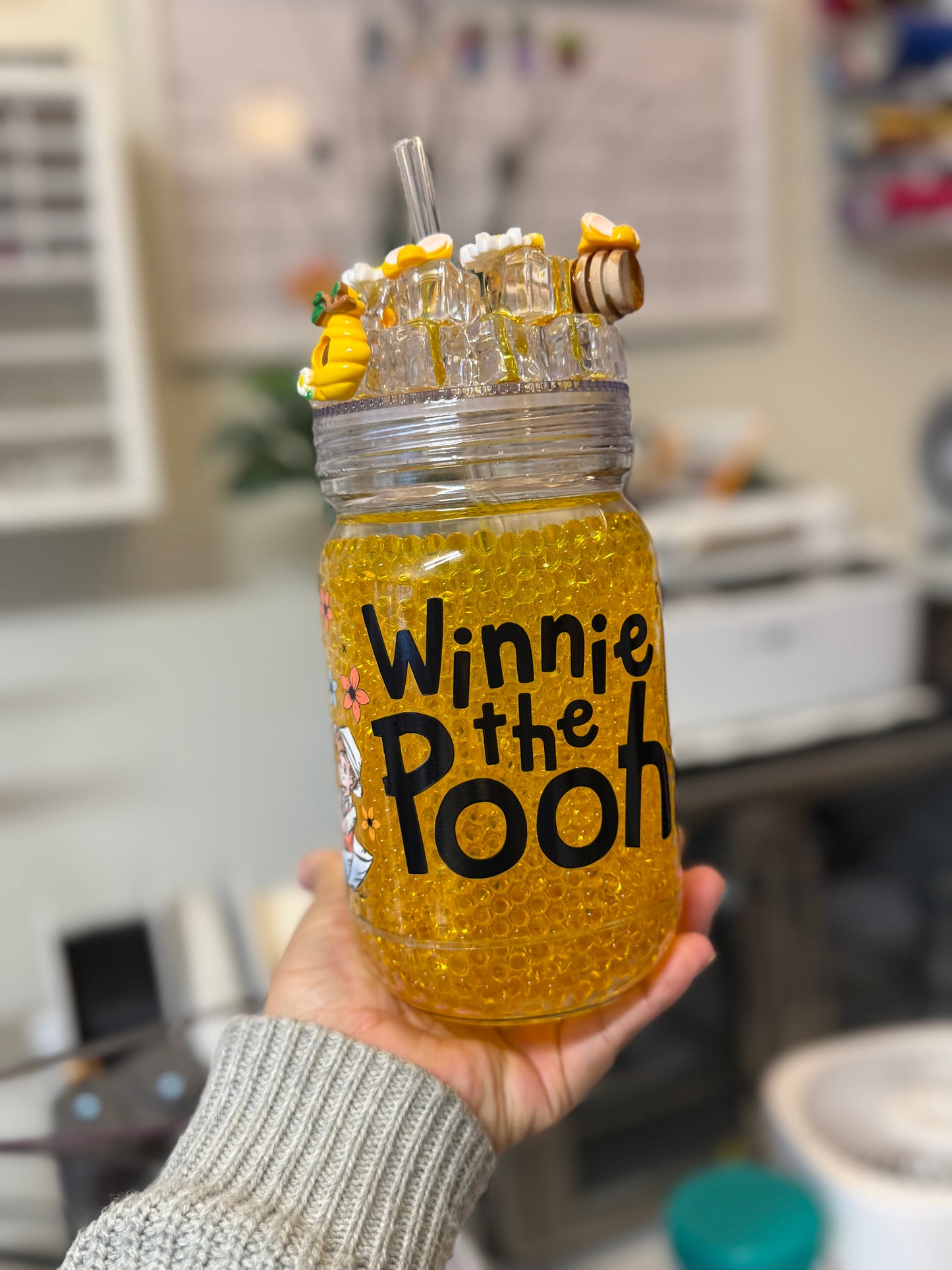 Honeycomb snow globe tumbler