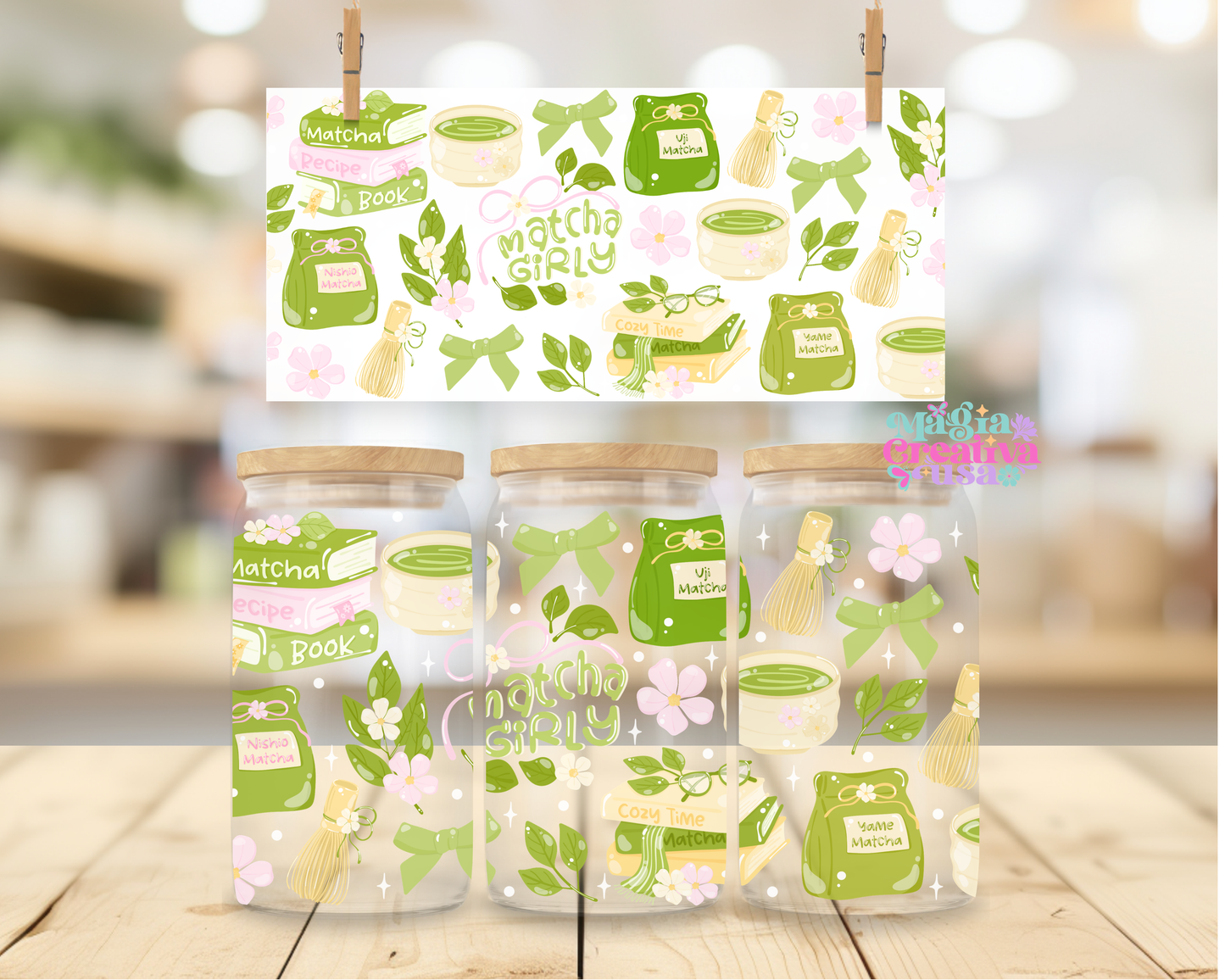 Matcha Girly uvdtf wrap