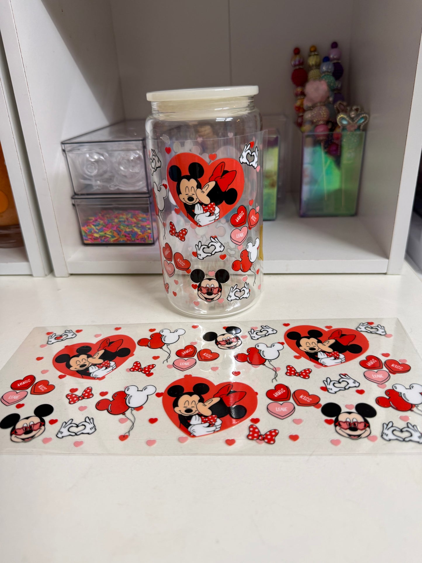 Heart minie uvdtf wrap