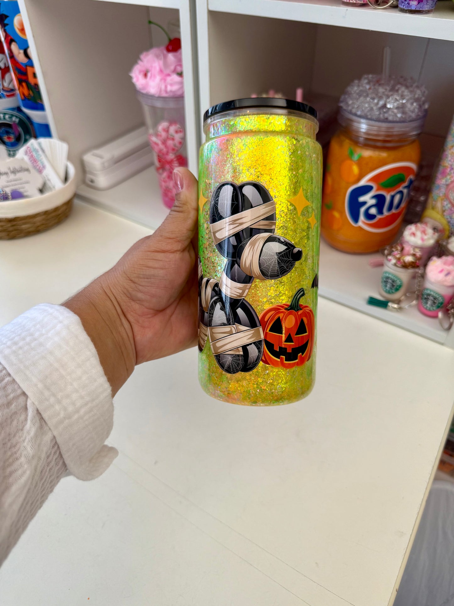 Black ballon 16oz tumbler