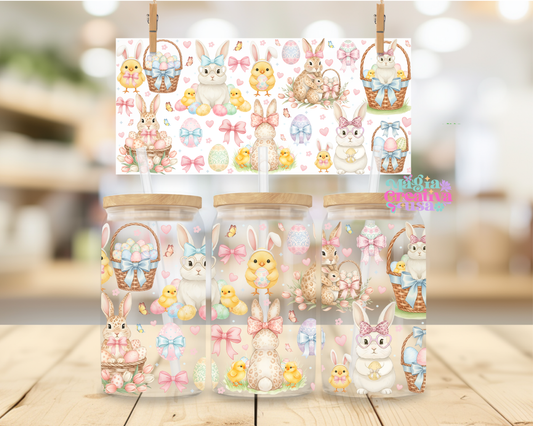 Rabbit with Easter eggs uvdtf wrap