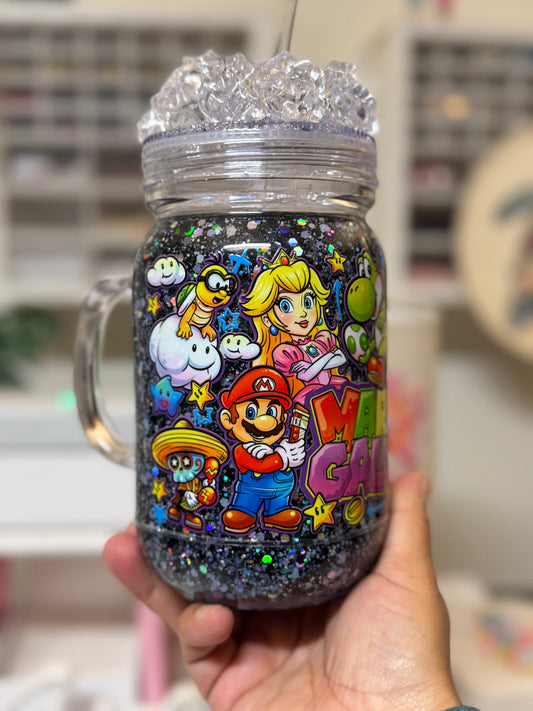 Mario snow globe jar 22oz