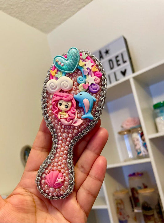 Pink Mermaid Hair Brush