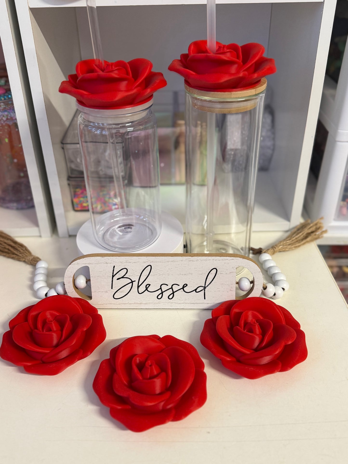 Rosa 3D lid topper