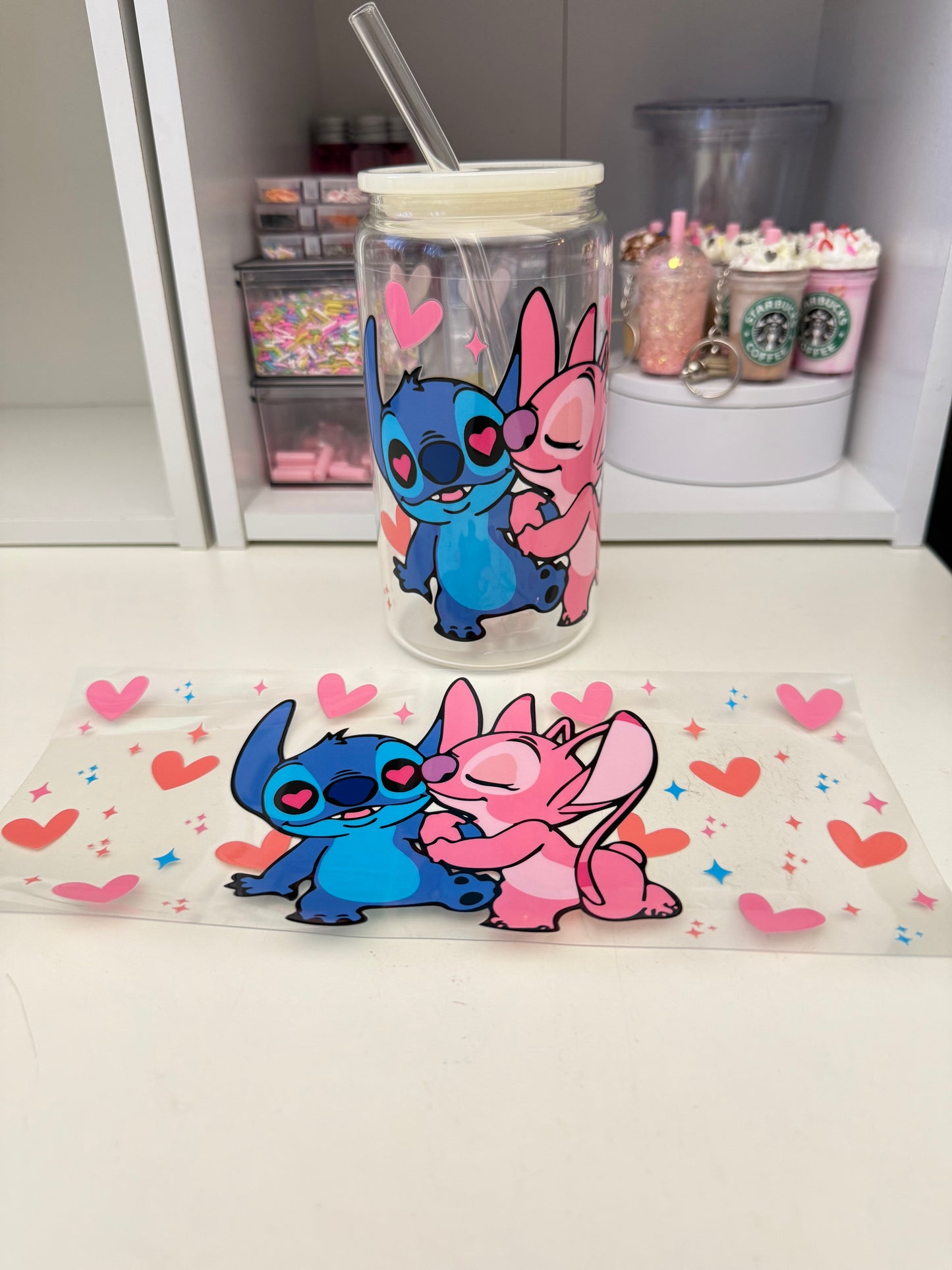 Pink&blue Stit.. uvdtf wrap