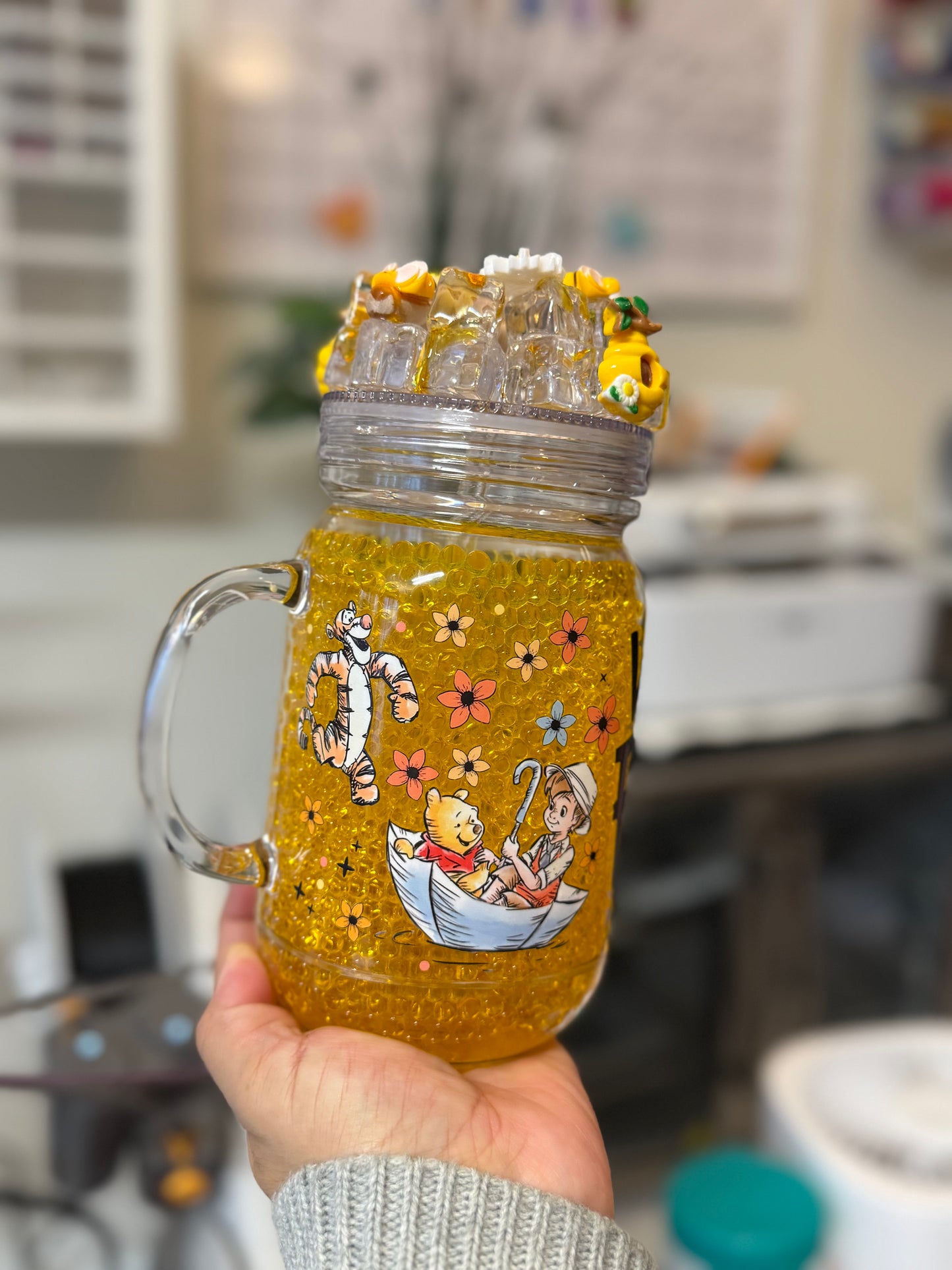 Honeycomb snow globe tumbler