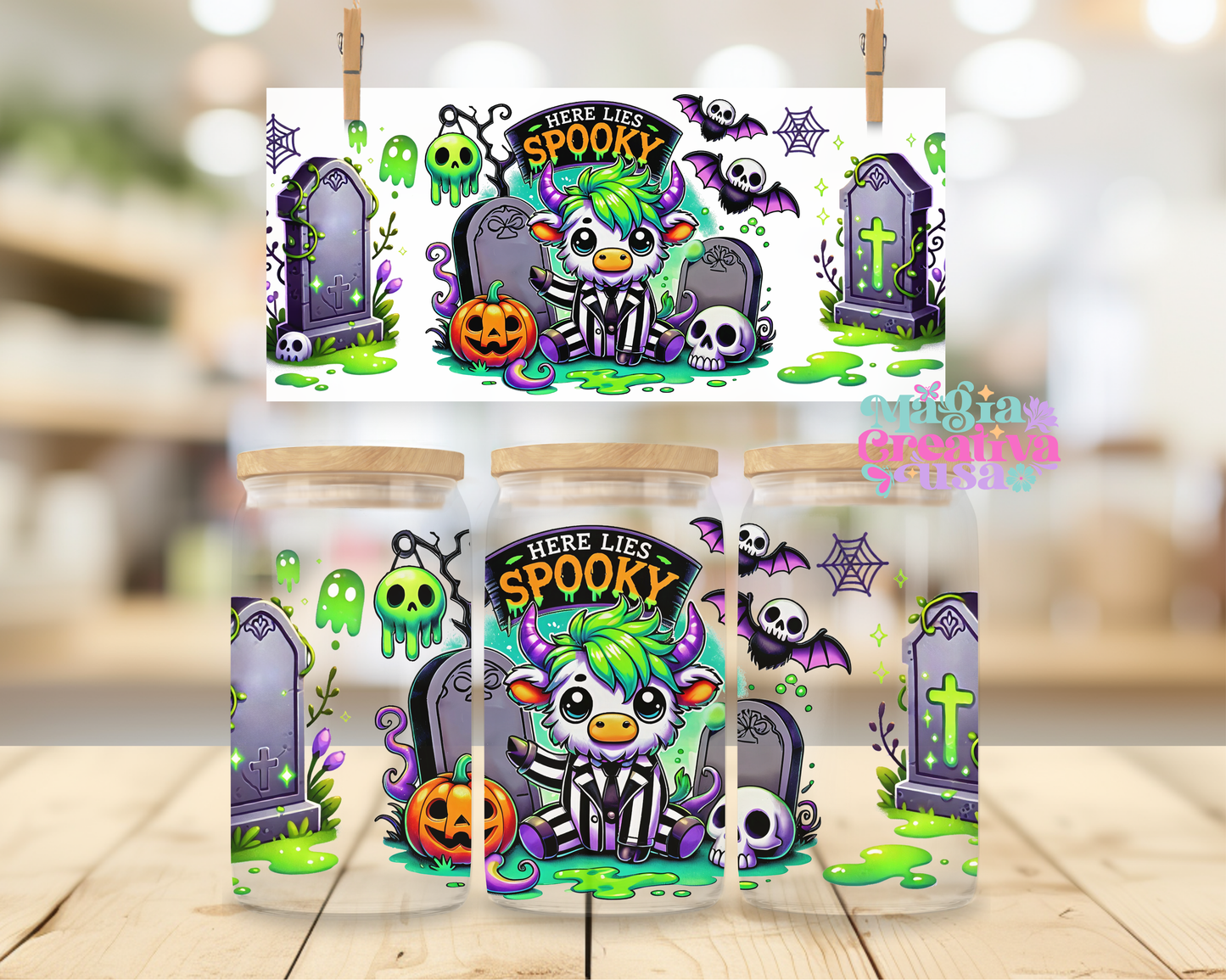 Spooky caw uvdtf wrap