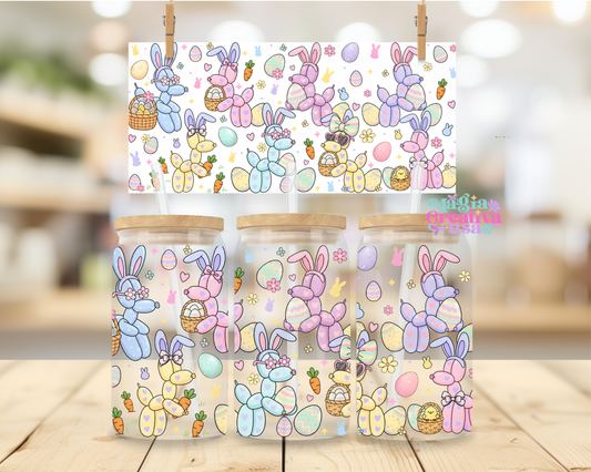 Easter dog balloon uvdtf wrap