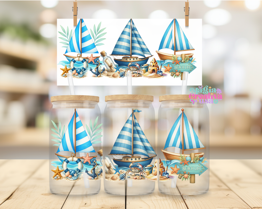 Sea boat uvdtf wrap