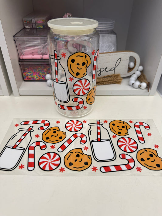 Cookies and milk uvdtf wrap