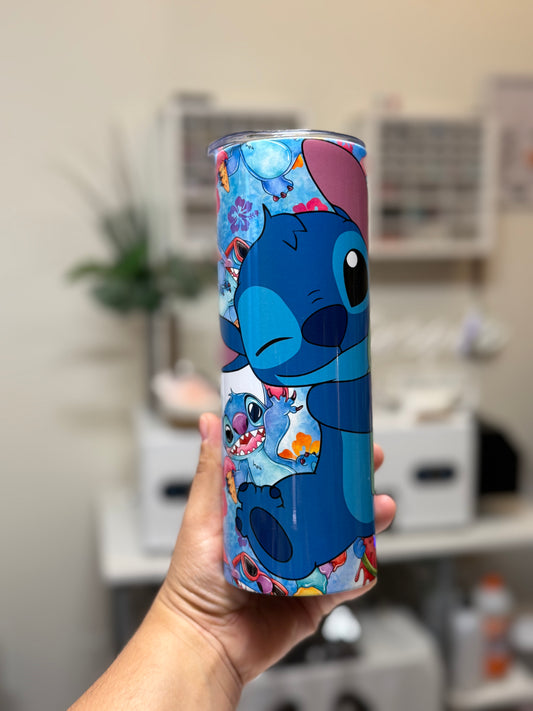 Blue alien tumbler 20oz