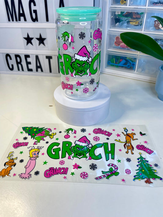 Xmas pink uvdtf wrap