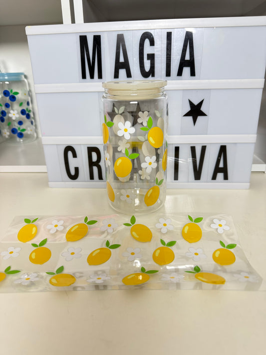 Lemon and flower uvdtf wrap