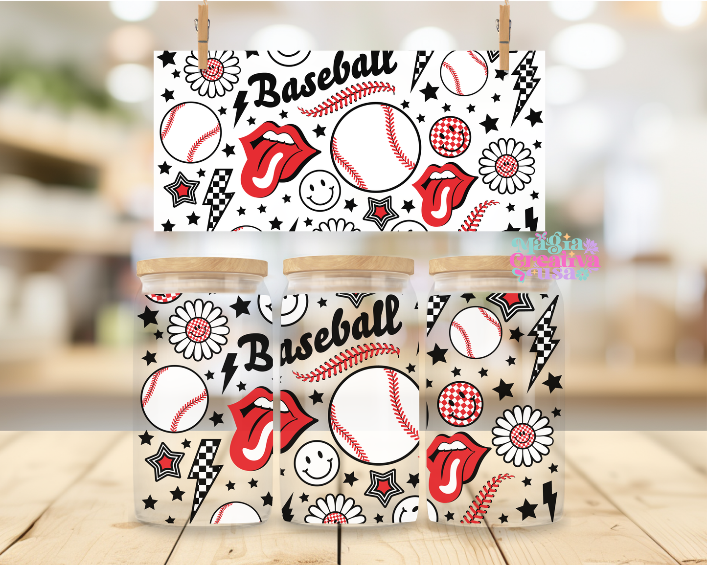 Baseball uvdtf wrap