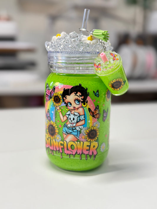 Cup and keychain snow globe tumbler