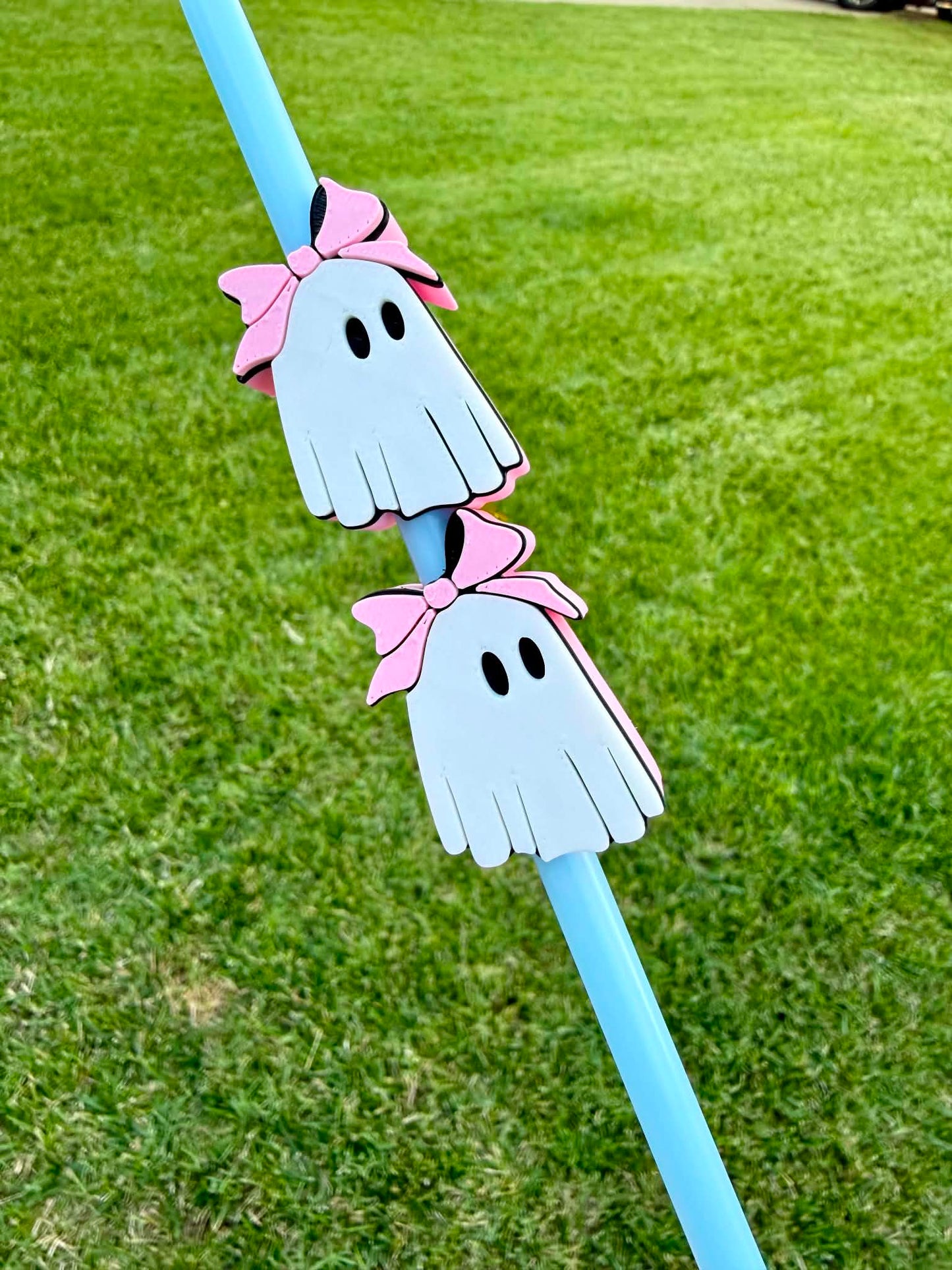 Ghost 3D straw topper