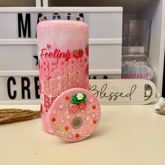 Strawberry 16oz snow globe
